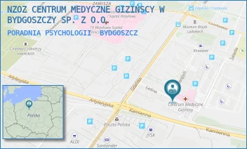 PORADNIA PSYCHOLOGII - NZOZ CENTRUM MEDYCZNE GIZIŃSCY W BYDGOSZCZY SP. Z O.O. - LEŚNA 9,  BYDGOSZCZ