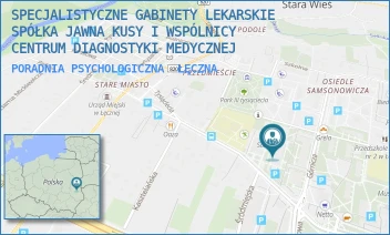 PORADNIA PSYCHOLOGICZNA - SPECJALISTYCZNE GABINETY LEKARSKIE SPÓŁKA JAWNA KUSY I WSPÓLNICY  CENTRUM DIAGNOSTYKI MEDYCZNEJ - GÓRNICZA 3,  ŁĘCZNA