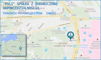 PORADNIA PSYCHOLOGICZNA - "PULS" SPÓŁKA Z OGRANICZONĄ ODPOWIEDZIALNOŚCIĄ - JANA PAWŁA II 19,  ZAMOŚĆ
