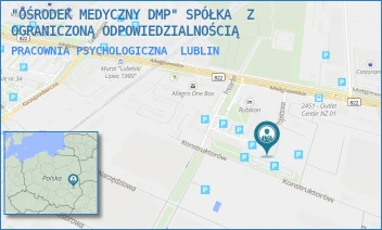 PRACOWNIA PSYCHOLOGICZNA - "OŚRODEK MEDYCZNY DMP" SPÓŁKA  Z OGRANICZONĄ ODPOWIEDZIALNOŚCIĄ - PROJEKTOWA 5,  LUBLIN