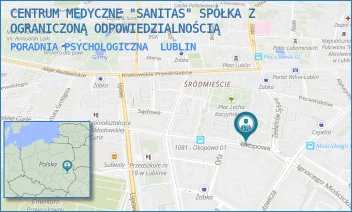PORADNIA PSYCHOLOGICZNA - CENTRUM MEDYCZNE "SANITAS" SPÓŁKA Z OGRANICZONĄ ODPOWIEDZIALNOŚCIĄ - OKOPOWA 3,  LUBLIN