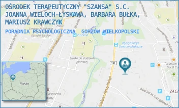 PORADNIA PSYCHOLOGICZNA - OŚRODEK TERAPEUTYCZNY "SZANSA" S.C. JOANNA WIELOCH-ŁYSKAWA, BARBARA BUŁKA, MARIUSZ KRAWCZYK - UL. KARD. STEFANA WYSZYŃSKIEGO 106/3,  GORZÓW WIELKOPOLSKI