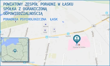 PORADNIA PSYCHOLOGICZNA - POWIATOWY ZESPÓŁ PORADNI W ŁASKU SPÓŁKA Z OGRANICZONĄ ODPOWIEDZIALNOŚCIĄ - UL. WARSZAWSKA 62A,  ŁASK