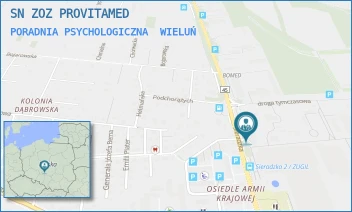 PORADNIA PSYCHOLOGICZNA - SN ZOZ PROVITAMED - UL. SIERADZKA 56,  WIELUŃ