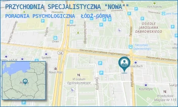 PORADNIA PSYCHOLOGICZNA - PRZYCHODNIA SPECJALISTYCZNA "NOWA"" - UL. TATRZAŃSKA 109,  ŁÓDŹ-GÓRNA