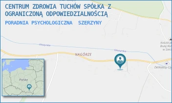 PORADNIA PSYCHOLOGICZNA - CENTRUM ZDROWIA TUCHÓW SPÓŁKA Z OGRANICZONĄ ODPOWIEDZIALNOŚCIĄ - SZERZYNY 26,  SZERZYNY