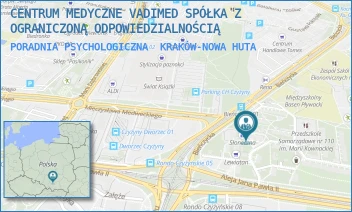 PORADNIA PSYCHOLOGICZNA - CENTRUM MEDYCZNE VADIMED SPÓŁKA Z OGRANICZONĄ ODPOWIEDZIALNOŚCIĄ - OSIEDLE KOLOROWE 21,  KRAKÓW-NOWA HUTA