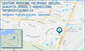PORADNIA PSYCHOLOGICZNA - CENTRUM MEDYCZNE POLSKIEGO ZWIĄZKU GŁUCHYCH SPÓŁKA Z OGRANICZONĄ ODPOWIEDZIALNOŚCIĄ - RADZYMIŃSKA 101/103,  WARSZAWA