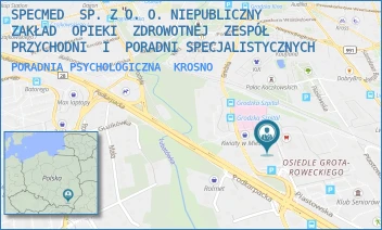 PORADNIA PSYCHOLOGICZNA - SPECMED  SP. Z O. O. NIEPUBLICZNY  ZAKŁAD  OPIEKI  ZDROWOTNEJ  ZESPÓŁ  PRZYCHODNI  I  PORADNI SPECJALISTYCZNYCH - UL. GRODZKA 47A,  KROSNO