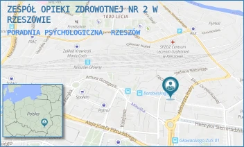 PORADNIA PSYCHOLOGICZNA - ZESPÓŁ OPIEKI ZDROWOTNEJ NR 2 W RZESZOWIE - UL. ALEKSANDRA FREDRY 9,  RZESZÓW