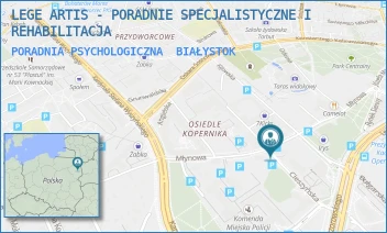 PORADNIA PSYCHOLOGICZNA - LEGE ARTIS - PORADNIE SPECJALISTYCZNE I REHABILITACJA - MŁYNOWA 17,  BIAŁYSTOK