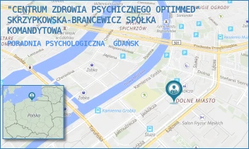 PORADNIA PSYCHOLOGICZNA - "CENTRUM ZDROWIA PSYCHICZNEGO OPTIMMED" SKRZYPKOWSKA-BRANCEWICZ SPÓŁKA KOMANDYTOWA - JASKÓŁCZA 7/15, GDAŃSK