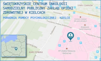 PORADNIA POMOCY PSYCHOLOGICZNEJ - ŚWIĘTOKRZYSKIE CENTRUM ONKOLOGII SAMODZIELNY PUBLICZNY ZAKŁAD OPIEKI ZDROWOTNEJ W KIELCACH - ARTWIŃSKIEGO 3,  KIELCE