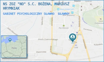 GABINET PSYCHOLOGICZNY SŁAWNO - NS ZOZ "NO" S.C. BOŻENA, MARIUSZ HRYMNIAK - CHEŁMOŃSKIEGO 9,  SŁAWNO